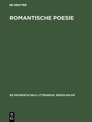 cover image of Romantische Poesie